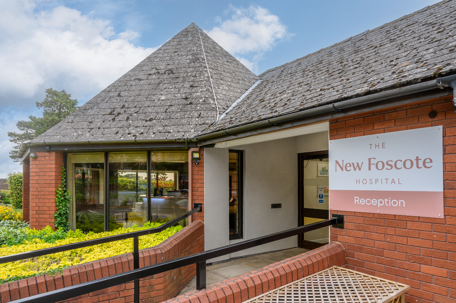 Main entrance at The New Foscote Hospital