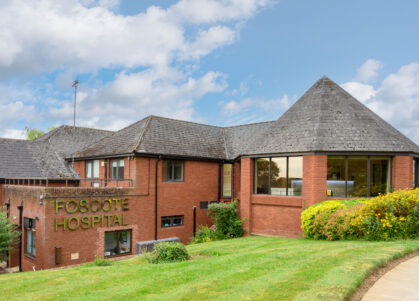 The outside of buildings at The New Foscote Hospital